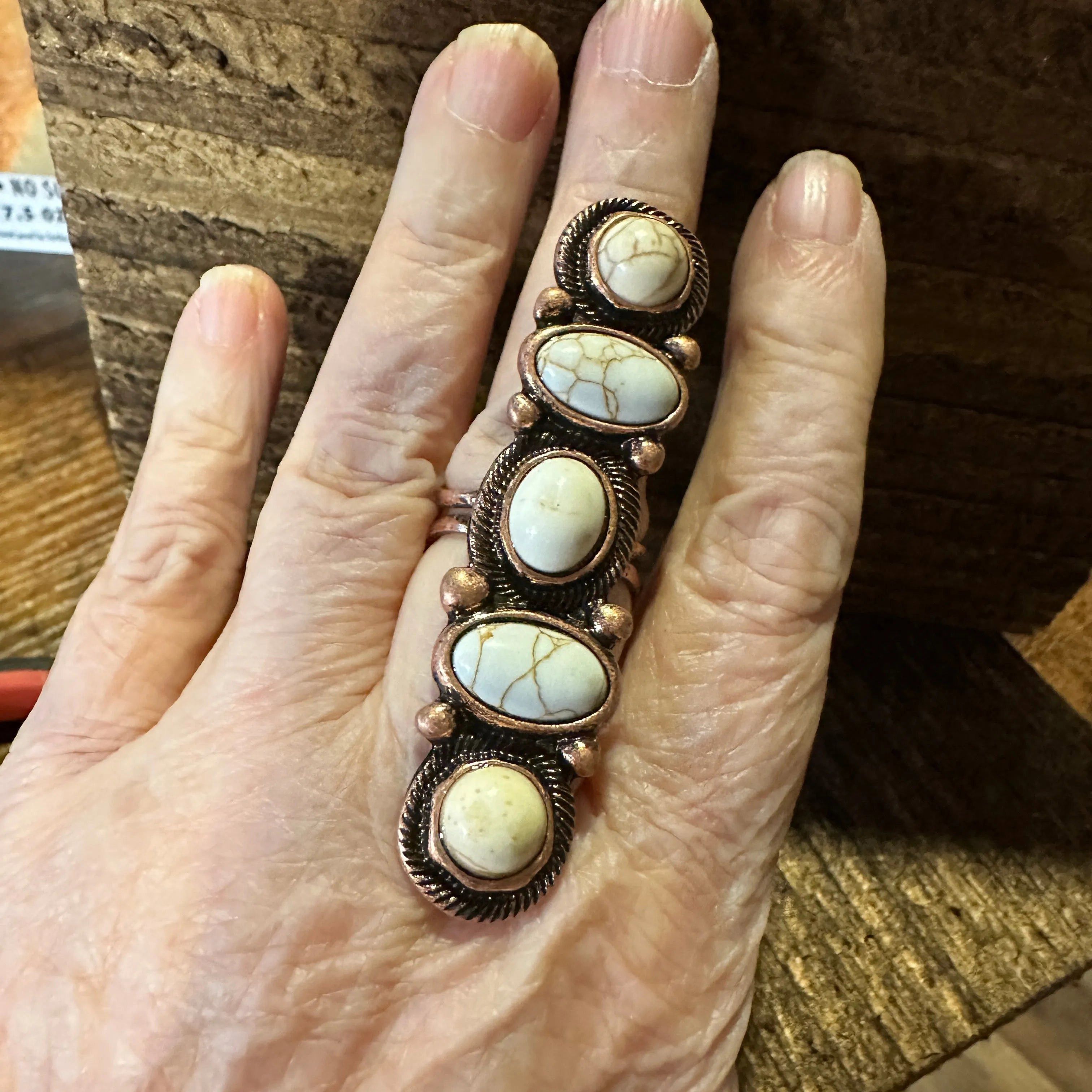 Other Western Boho Hippie Copper Circle & Oval Semi Stone Pave Lin Size ONE SIZE - 2 Thumbnail