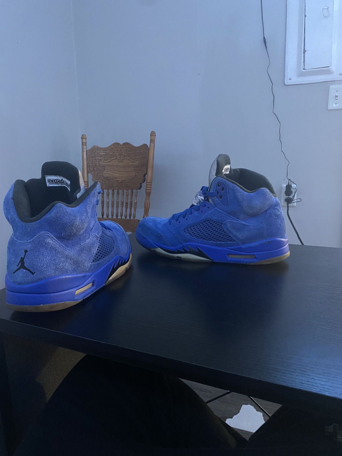Jordan Brand Air Jordan 5 Retro Blue Suede Size US 12 / EU 45 - 4 Thumbnail
