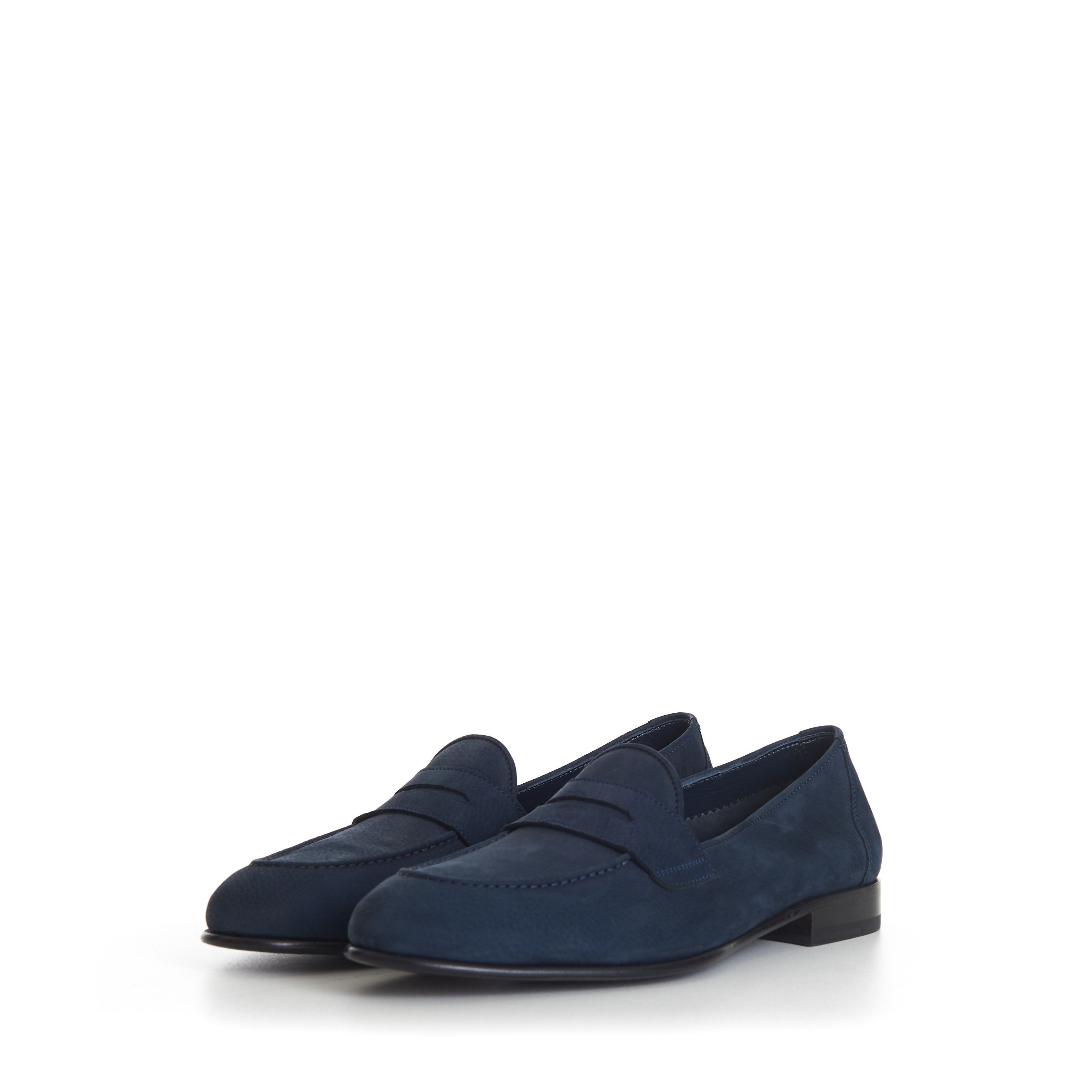 Brioni Penny Loafer In Blue Suede Size US 9 / EU 42 - 3 Thumbnail