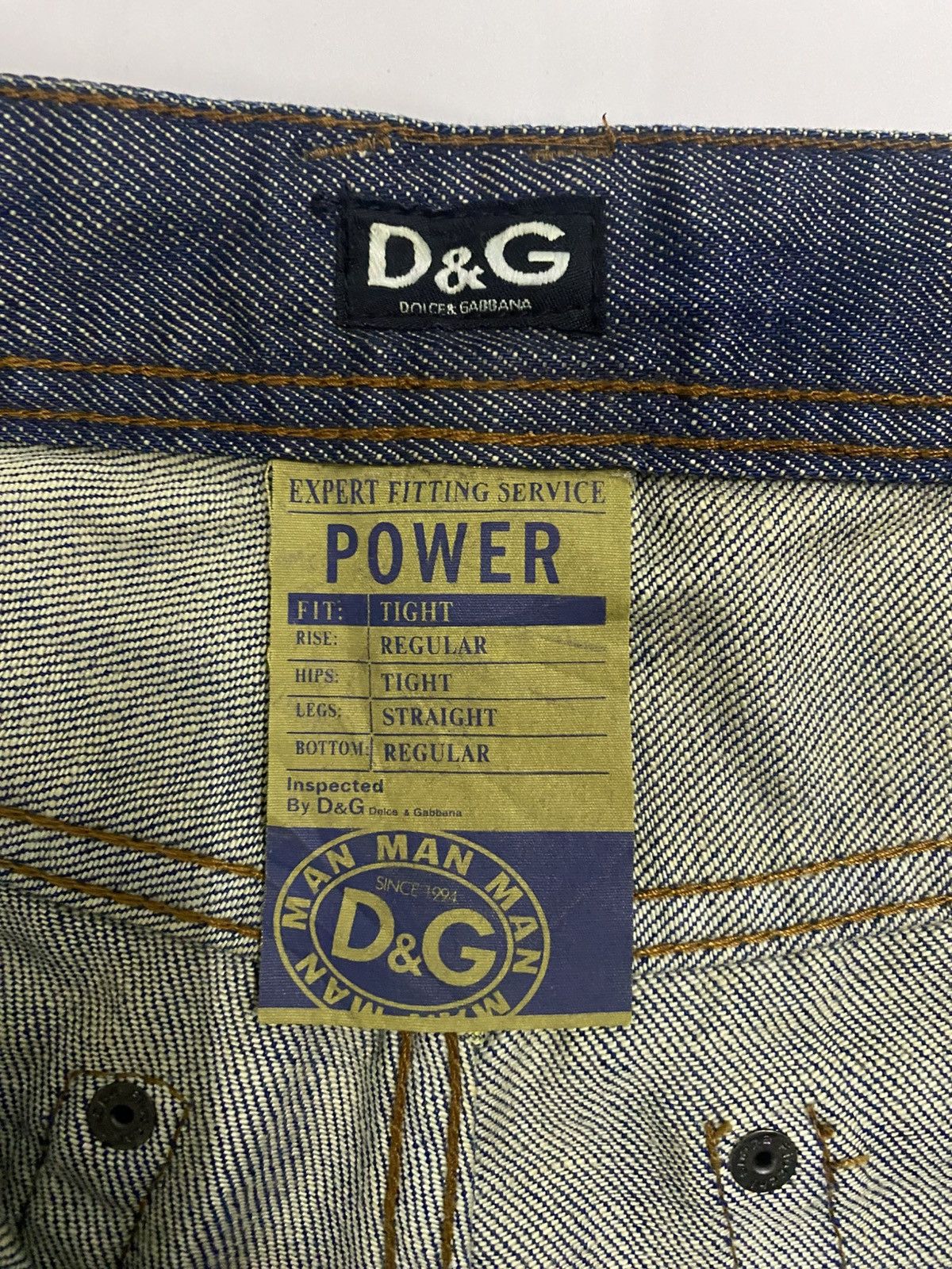 Dolce & Gabbana D&G Dolce & Gabbana Archive "POWER" Distressed Denim Jeans Size US 32 / EU 48 - 8 Thumbnail