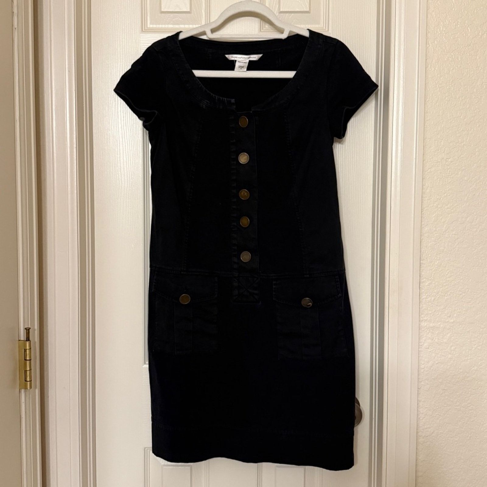 Diane von Furstenberg Diane Von Furstenberg button up sheath dress faded black Size M / US 6-8 / IT 42-44 - 1 Thumbnail