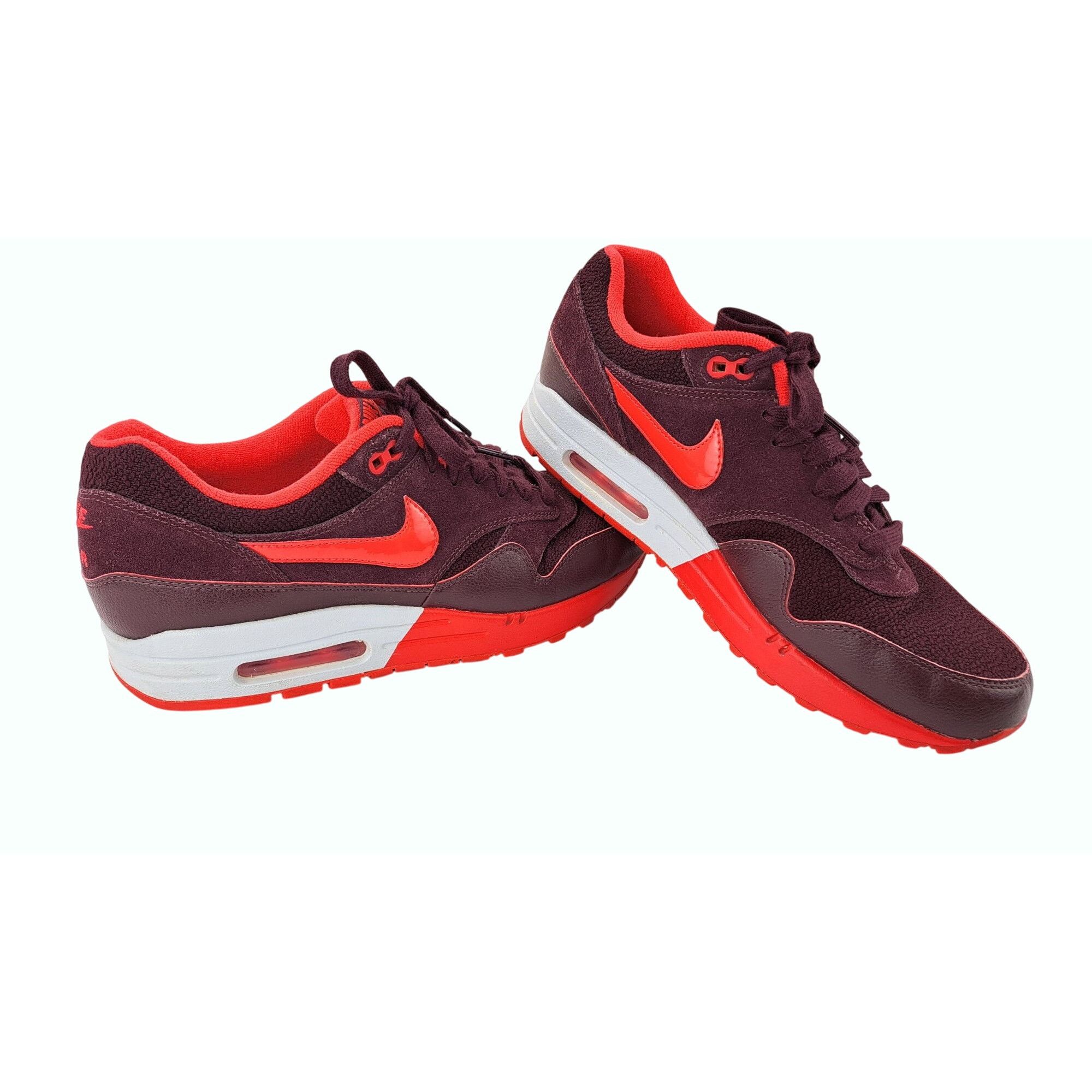 Nike Nike Air Max 1 Sneaker Shoe Women Size 10 Burgundy Platinum Size US 10 / IT 40 - 1 Thumbnail