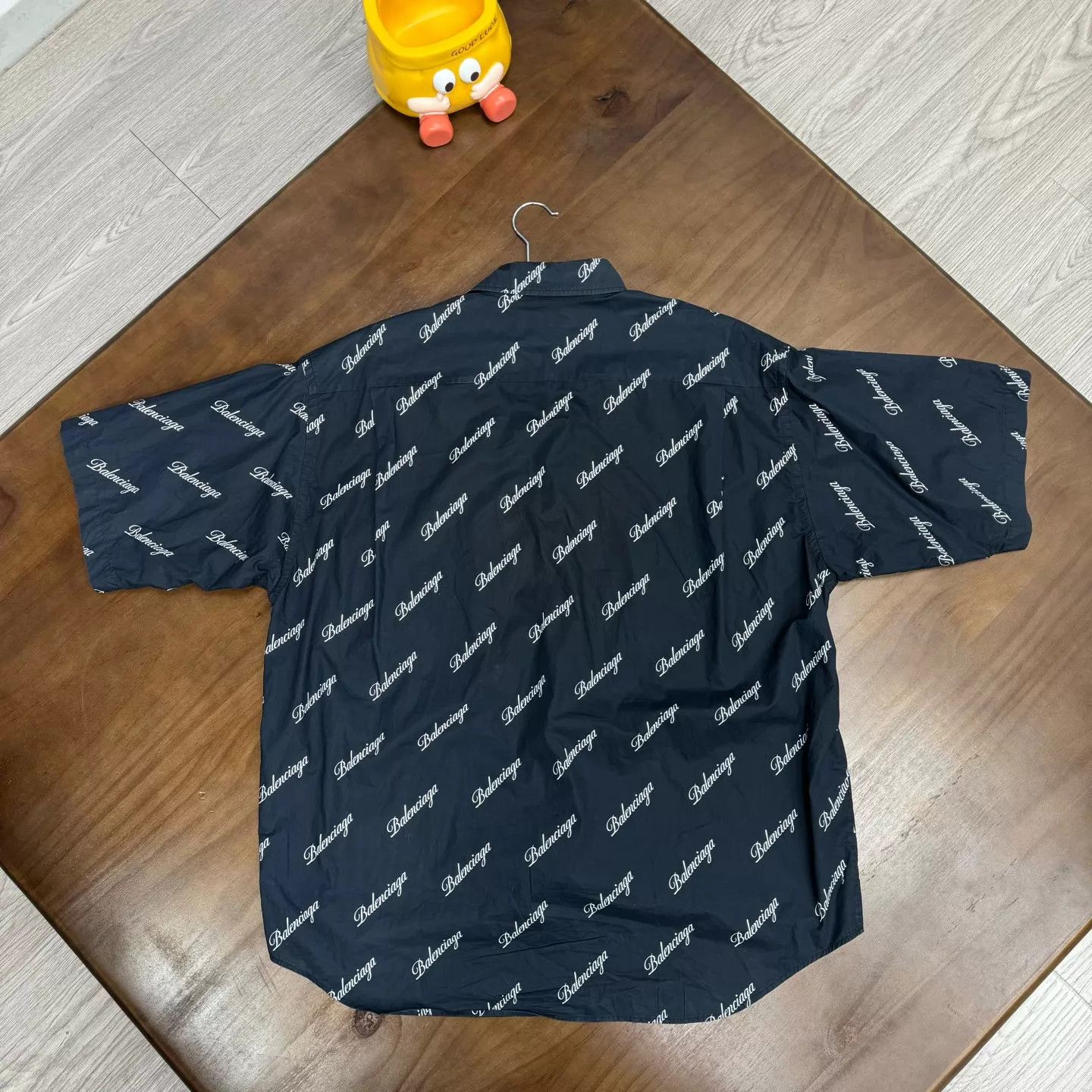 Balenciaga Balenciaga All Over Print Navy Blue Short Sleeve Shirt 37 Xs Size US XS / EU 42 / 0 - 2 Thumbnail