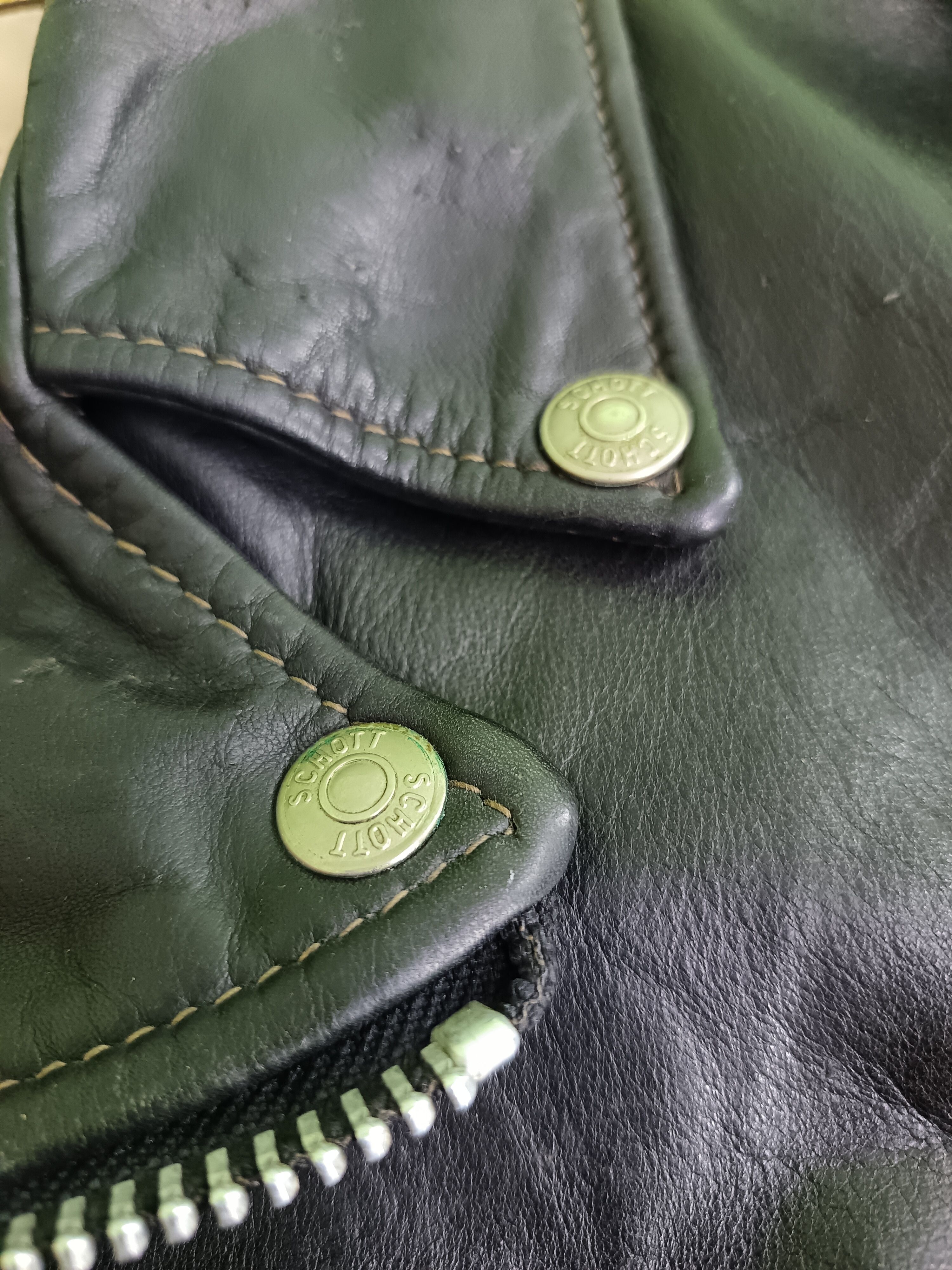 Schott × Vintage 80's Perfecto Schott Biker Leather Jacket Rare Size US M / EU 48-50 / 2 - 7 Thumbnail