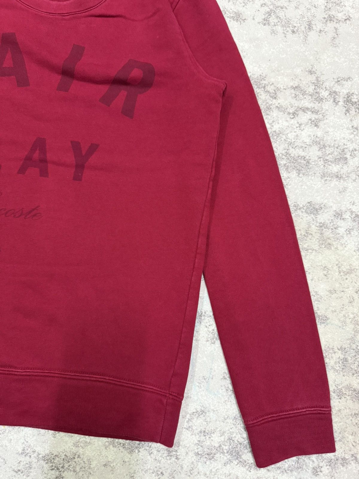 Lacoste Lacoste Spellout Maroon Sweatshirt Size US S / EU 44-46 / 1 - 7 Thumbnail