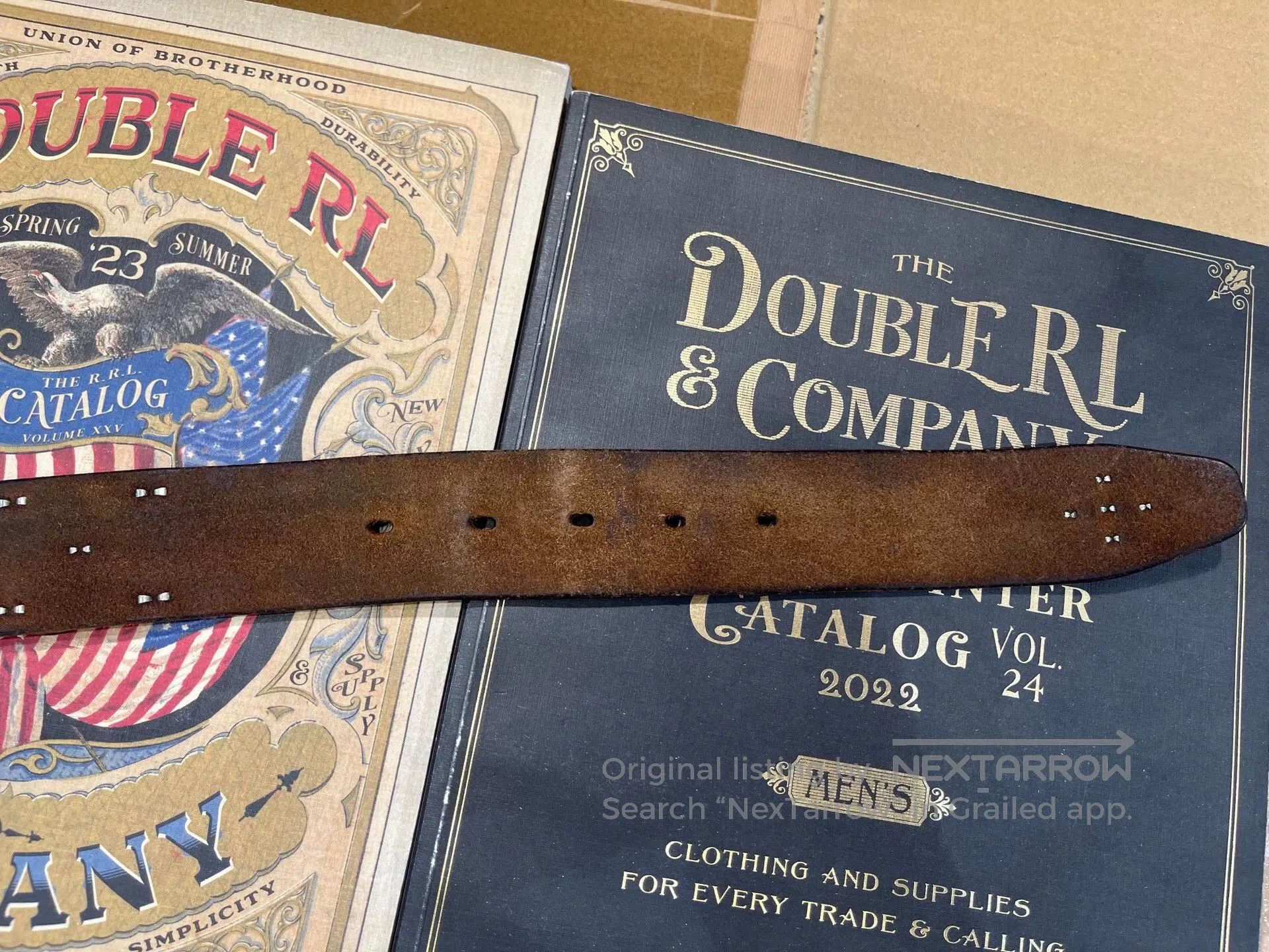 RRL Ralph Lauren rrl leather studded belt by ralph lauren. Size ONE SIZE - 6 Thumbnail
