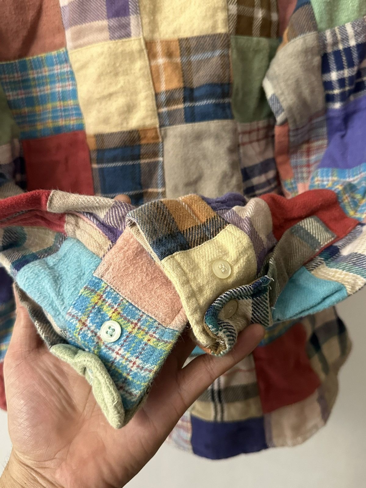 Japanese Brand × Sugar Cane Cube Sugar Japan Patchwork Single Pocket Button Up Shirt Size US M / EU 48-50 / 2 - 9 Thumbnail