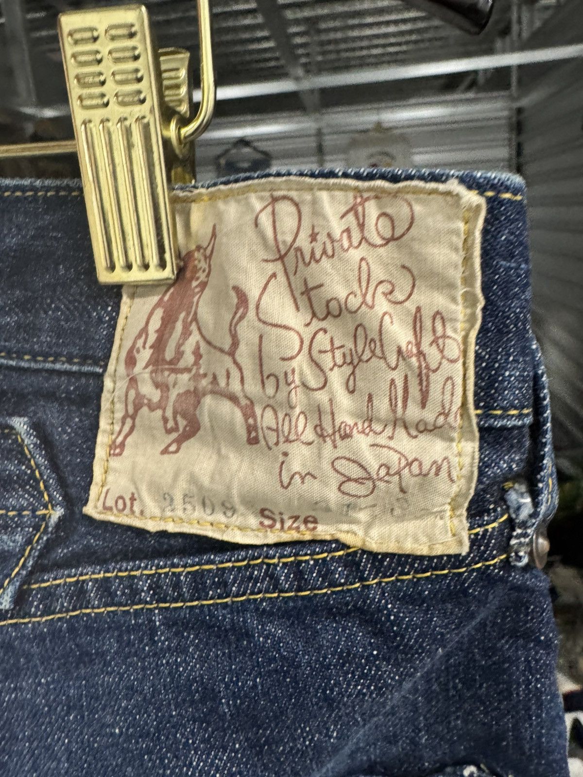 Evisu Vintage rare Evis Evisu double knee raw indigo jeans Size US 31 - 5 Thumbnail