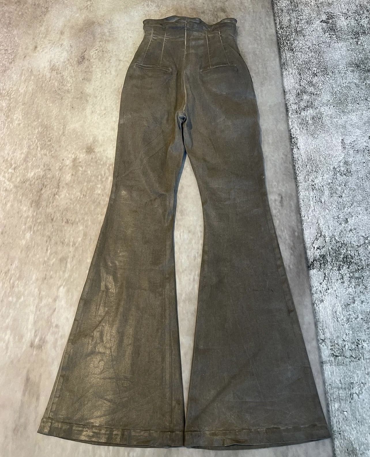 【Runway】 Dirt Bolan Rick Owens Dirt Bolan Coated Stretch Denim Pants In Black