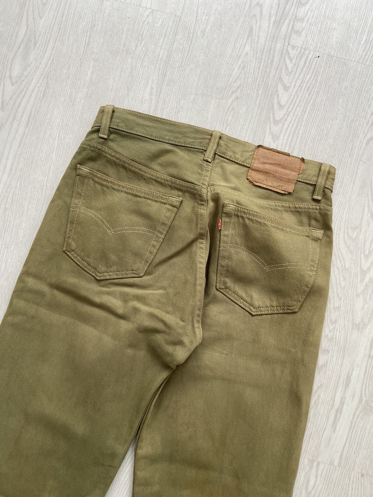 Levi's × Levi's Vintage Clothing Vintage 1990’s Levis 501 Button 520 Green Denim Pants Size US 30 / EU 46 - 5 Thumbnail