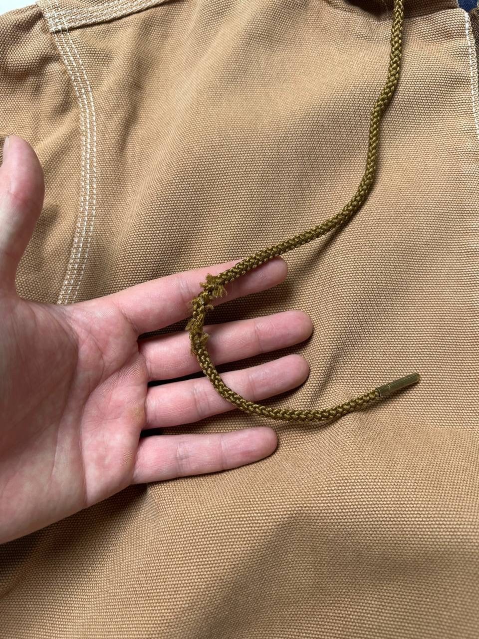 Tommy Hilfiger Vintage Tommy USA Hooded Denim Jacket Japan Vibes Camel Size US L / EU 52-54 / 3 - 6 Thumbnail