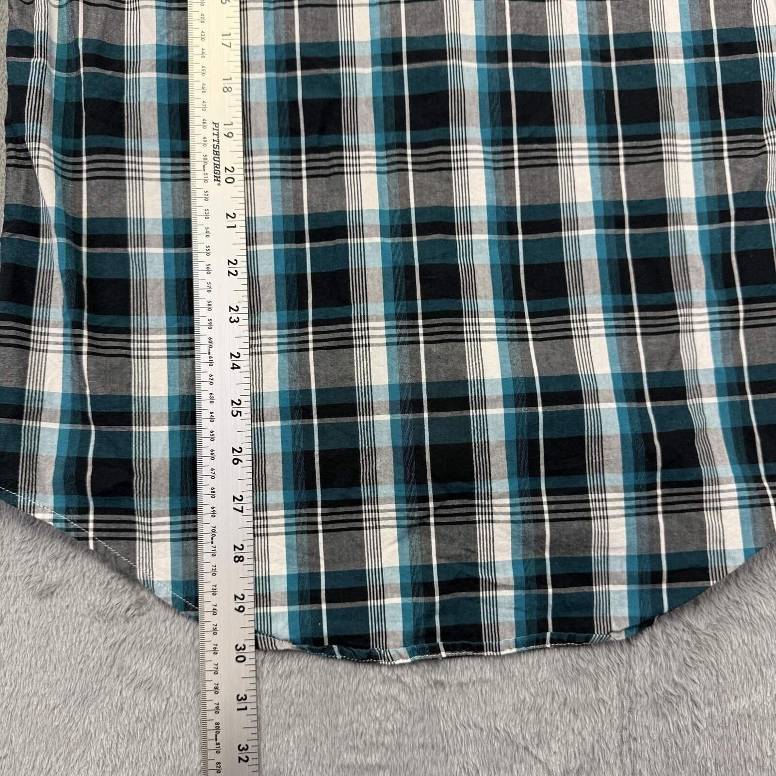 Other Rock & Roll Cowboy Men's Plaid Westren Snap Shirt Size ONE SIZE - 6 Thumbnail