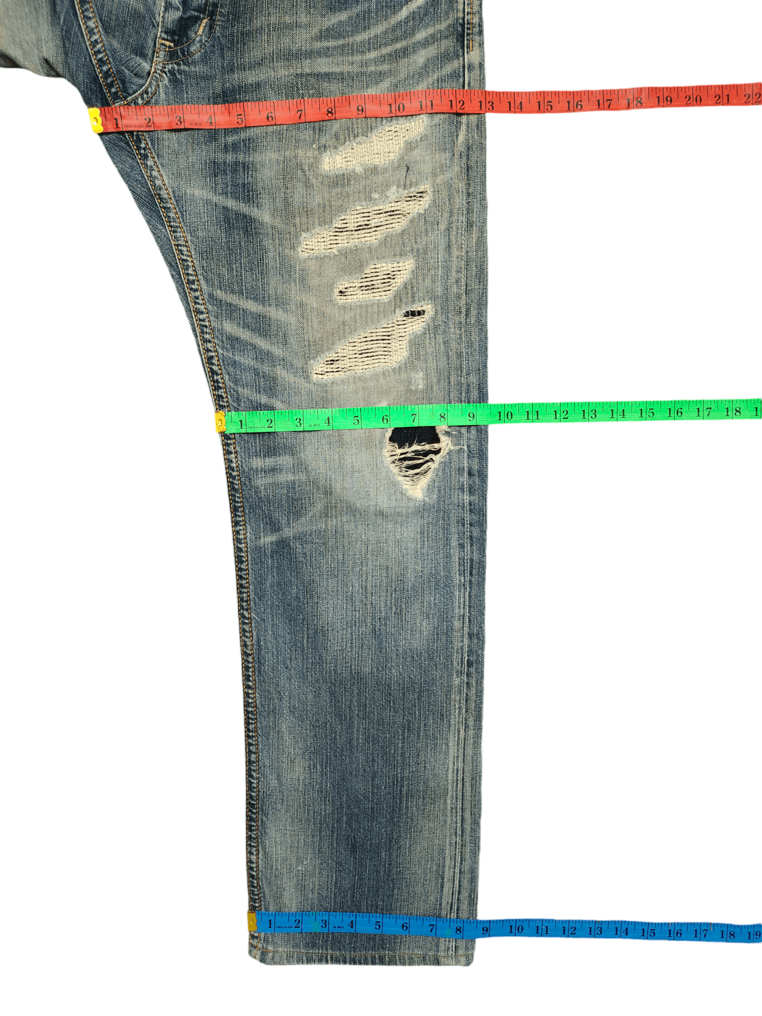 Kapital Vintage Edwin Xv Boro Distress Faded Denim Jean Size US 32 / EU 48 - 10 Thumbnail