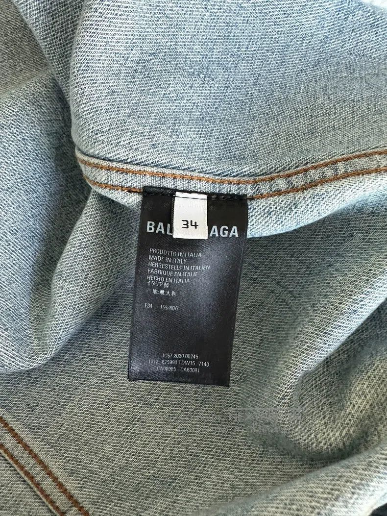 Balenciaga Balenciaga Denim Jacket Size XXS / US 00 / IT 34 - 3 Thumbnail
