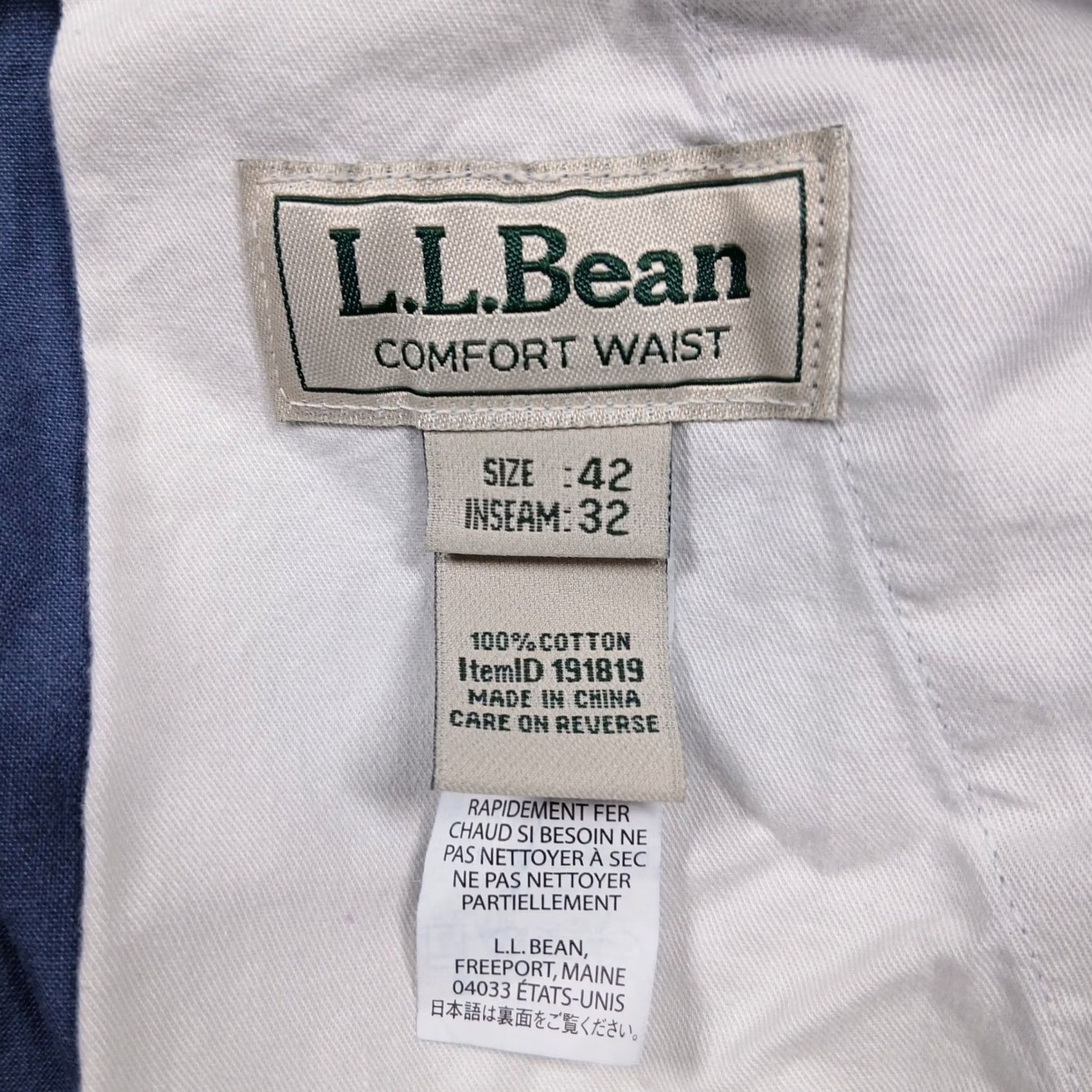 Vintage VINTAGE LL Bean Cargo Pants Mens 42x32 Blue Comfort Waist Cotton Utility Pants Size US 42 / EU 58 - 4 Thumbnail
