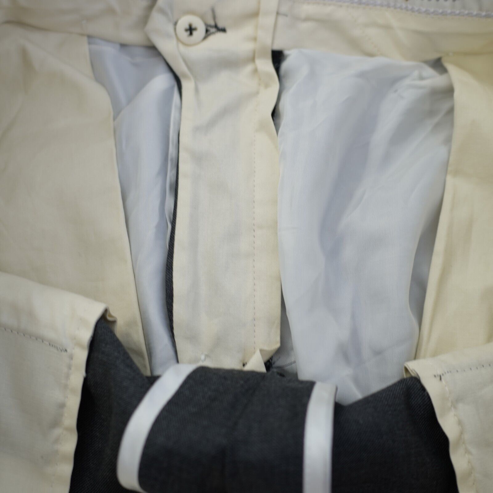 Joseph Abboud Joseph Abboud Gray Wool Flat Front Mid Rise Dress Pants 36/2 Size 36R - 4 Thumbnail
