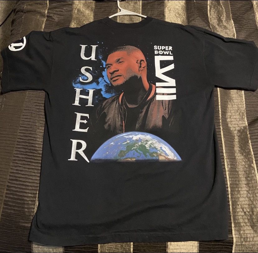 Mitchell & Ness × NFL Mitchell & Ness Usher Superbowl LVIII Graphic Shirt Size US L / EU 52-54 / 3 - 1 Thumbnail