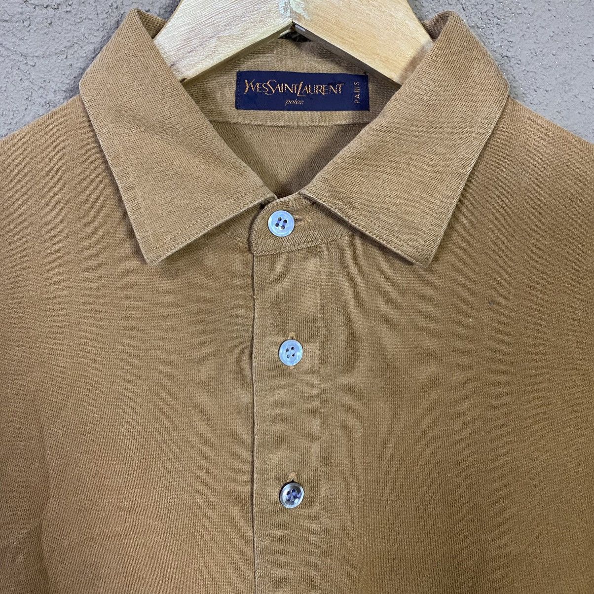 Yves Saint Laurent Vintage YVES SAINT LAUREN Double Pocket Long Sleeve Polo Tee Size US M / EU 48-50 / 2 - 3 Thumbnail
