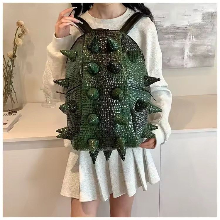 Japanese Brand Architectural Spiked Shell Backpack - PU Leather Size ONE SIZE - 2 Thumbnail