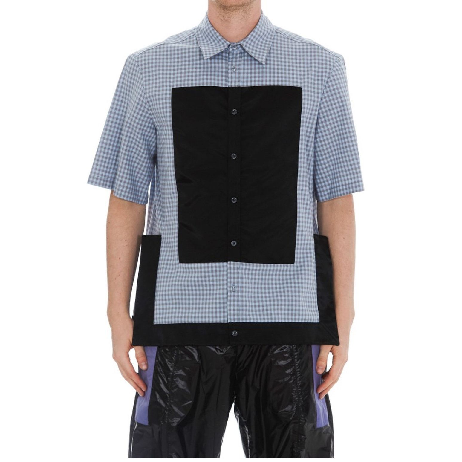 Nicomede Talavera Nicomede, Gingham Shirt with Satin Detail, NWT, Large Size US L / EU 52-54 / 3 - 3 Thumbnail