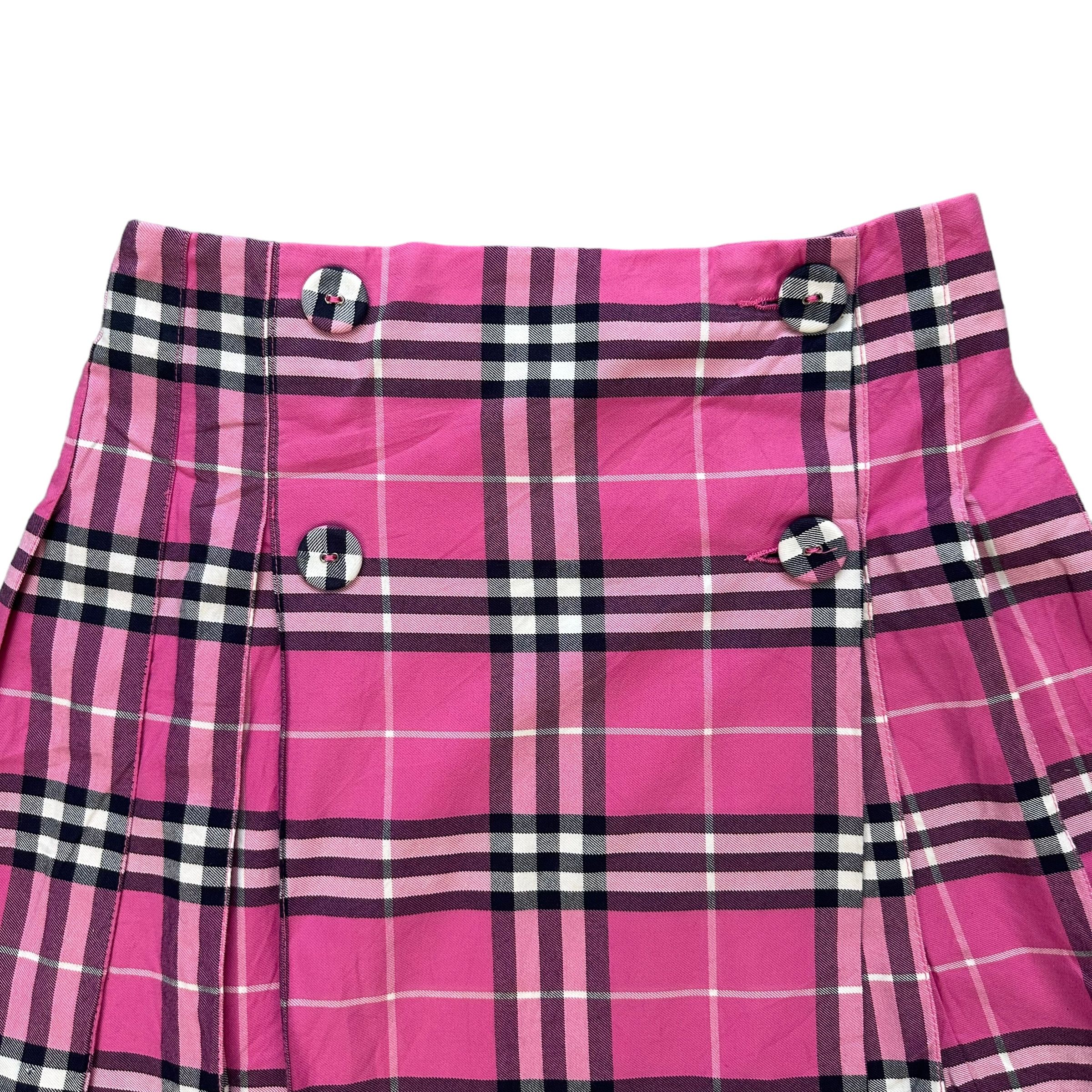 Burberry C.W.F Pink Nova Check Mini Skirt #A5-0111