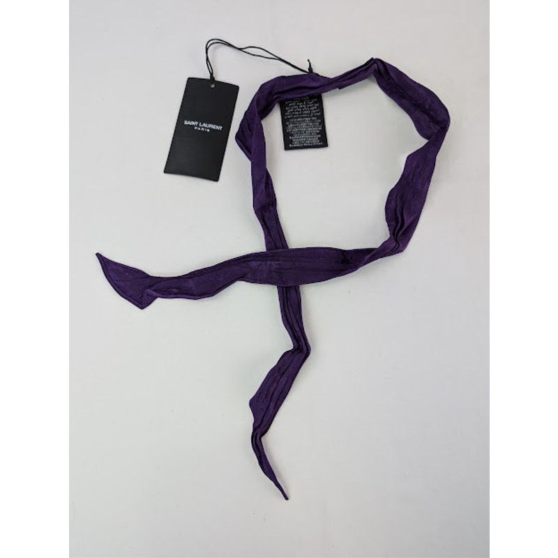 Saint Laurent Paris o1rshd1 Q:4 / Size: OS / Foulard Cravate Cour Scarf Purple Size ONE SIZE - 6 Thumbnail