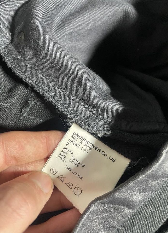 Jun Takahashi × Undercover undercover aw07 bolt jeans with lambskin leather details Size US 32 / EU 48 - 10 Thumbnail