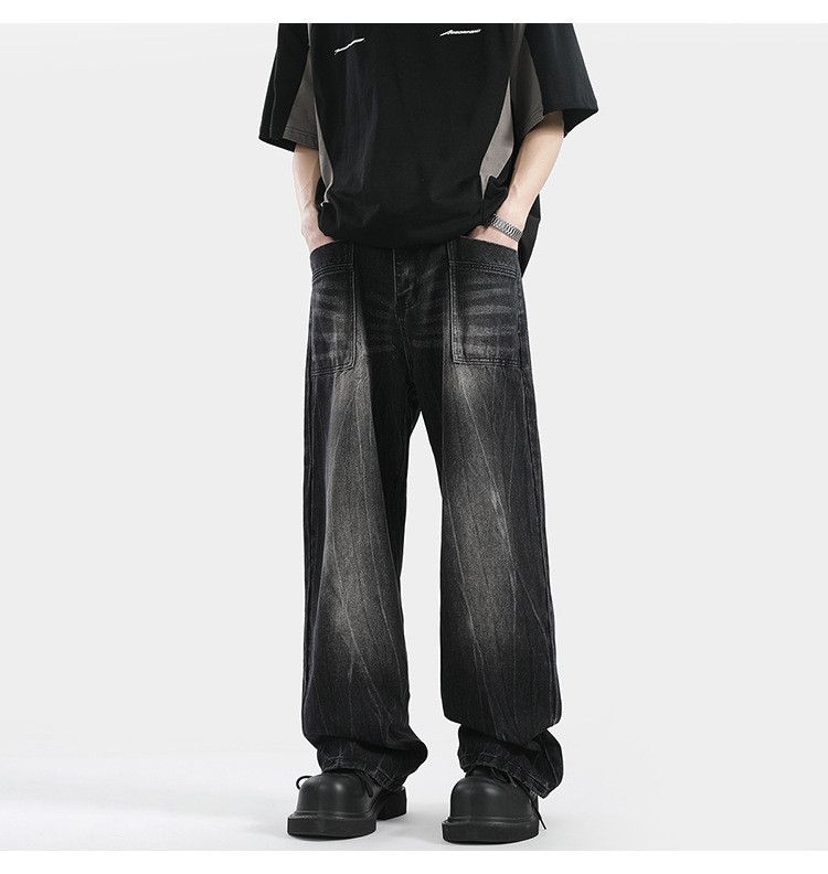 Japanese Brand × Jean High street lightning pattern men's loose wide-leg jeans Size US 32 / EU 48 - 1 Thumbnail