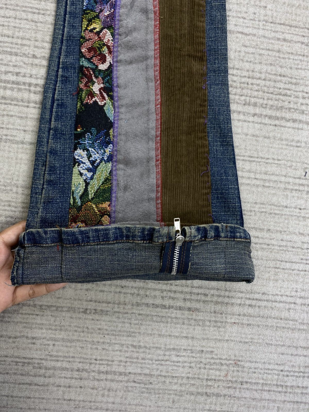 Japanese Brand Vintage Flared Joky Gal Custom Patchwork Denim Jeans Size US 28 / EU 44 - 13 Thumbnail