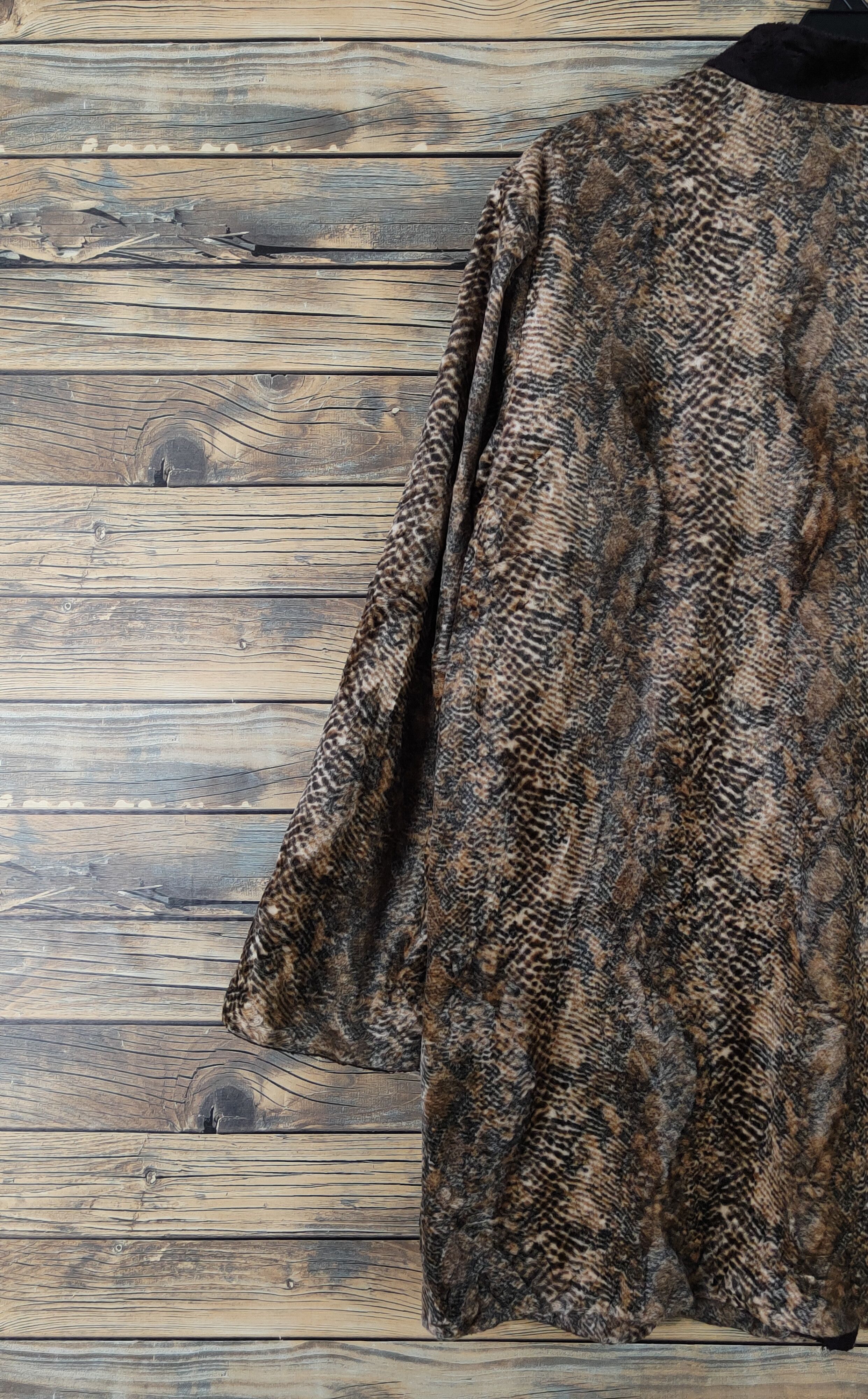 Japanese Brand × Vintage Avant Garde Fashion by Monac Dark Brown Fur Faux Cardigan Size L / US 10 / IT 46 - 8 Thumbnail
