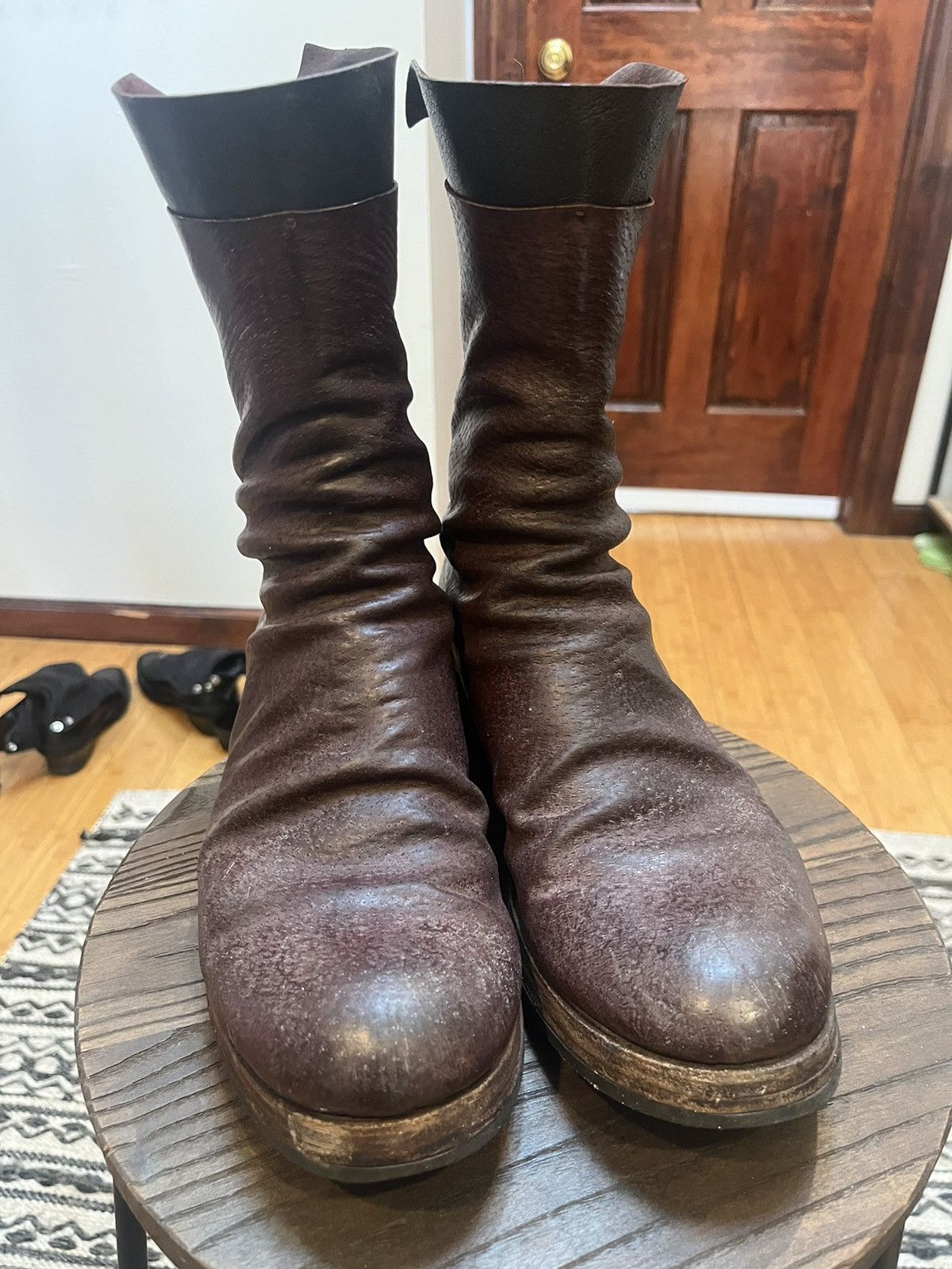 image of Oxblood Ma+ Maurizio AMadei Backzip Boots Size 41/41.5 in Ox Blood, Men's