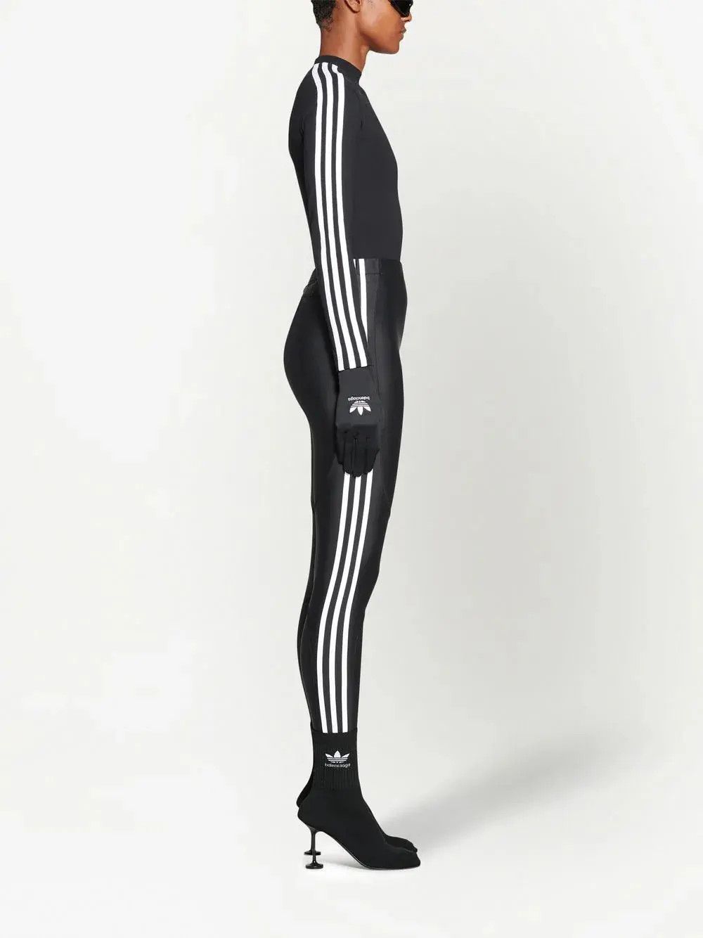 Adidas × Balenciaga o1w1db10824 Athletic Leggings in Black/White Size 30" / US 8 / IT 44 - 2 Thumbnail