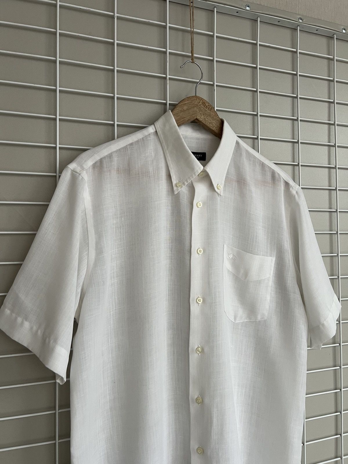 Burberry Burberry London Linen/Polyester Button Shirt Mens Size L Size US L / EU 52-54 / 3 - 3 Thumbnail