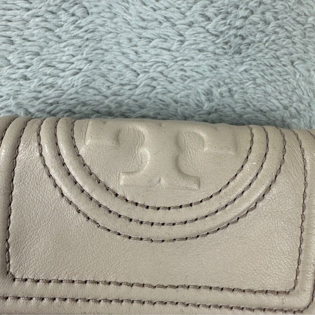 Tory Burch Tory Burch Mini Flap Wallet Leather Bedrock Cream Size ONE SIZE - 2 Thumbnail