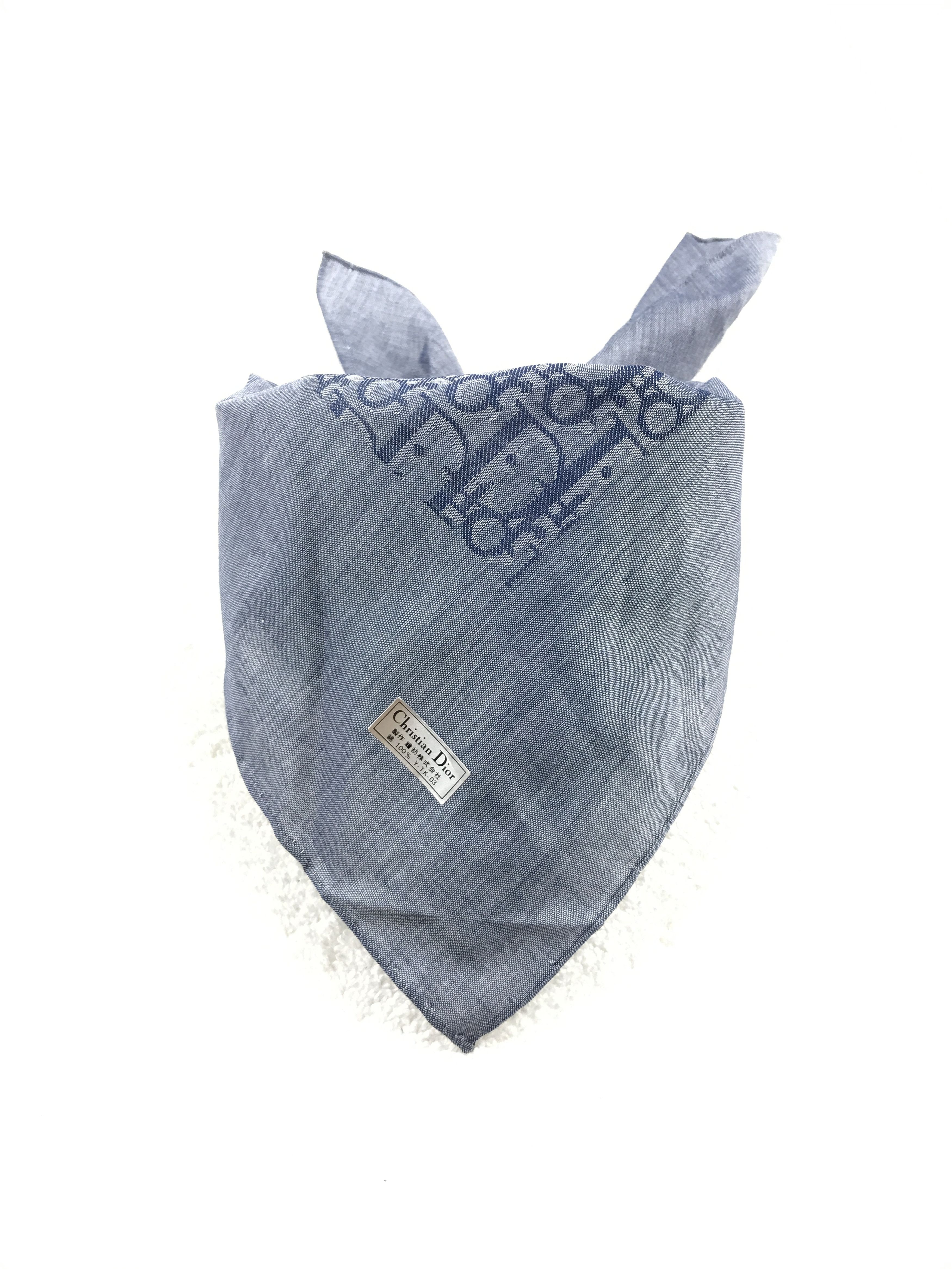 Christian Dior Monsieur × Vintage Christian Dior Monogram Bandana Neckerchief Handkerchief Size ONE SIZE - 3 Thumbnail