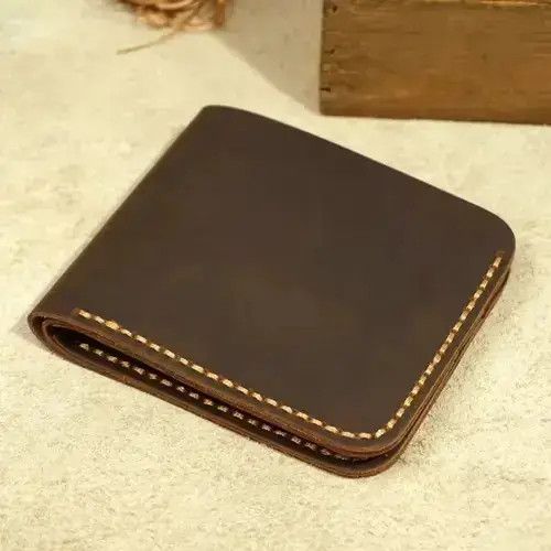 Japanese Brand × Leather × Vintage Genuine Leather Men's Wallet Retro Handmade Size ONE SIZE - 1 Thumbnail