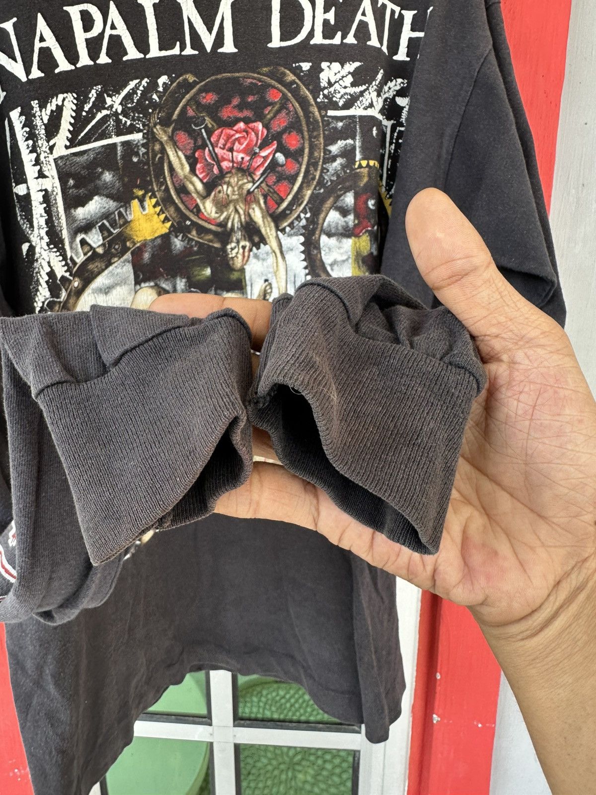 Band Tees Vintage 90s Napalm Death Musical Destruction LS Tee Size US XL / EU 56 / 4 - 10 Thumbnail