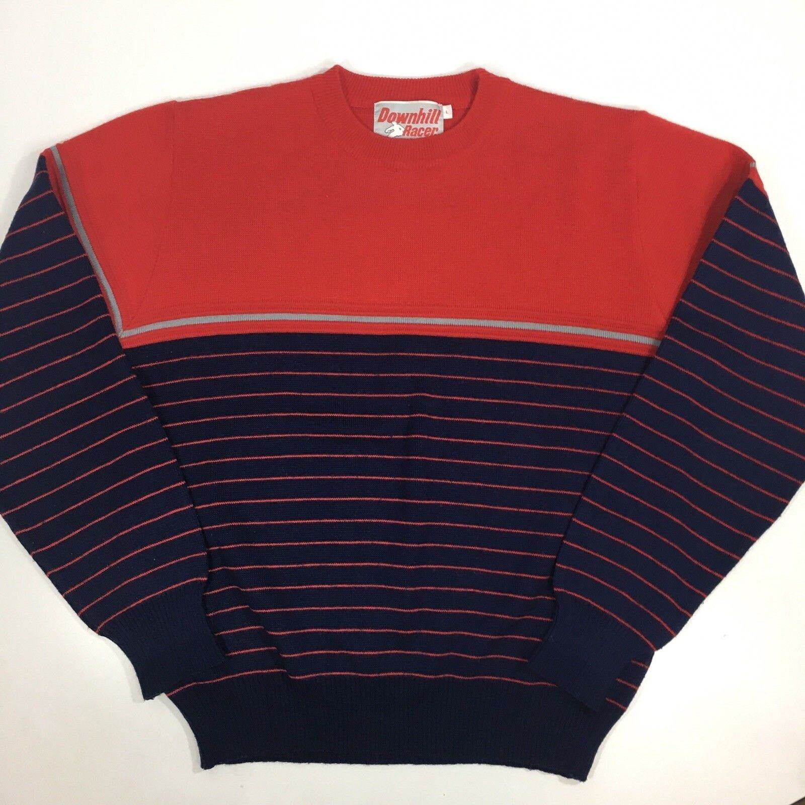 Other 80's Downhill Racer Blue STRIPE Wool Knit 1985 SKI Sweater Size US L / EU 52-54 / 3 - 1 Thumbnail