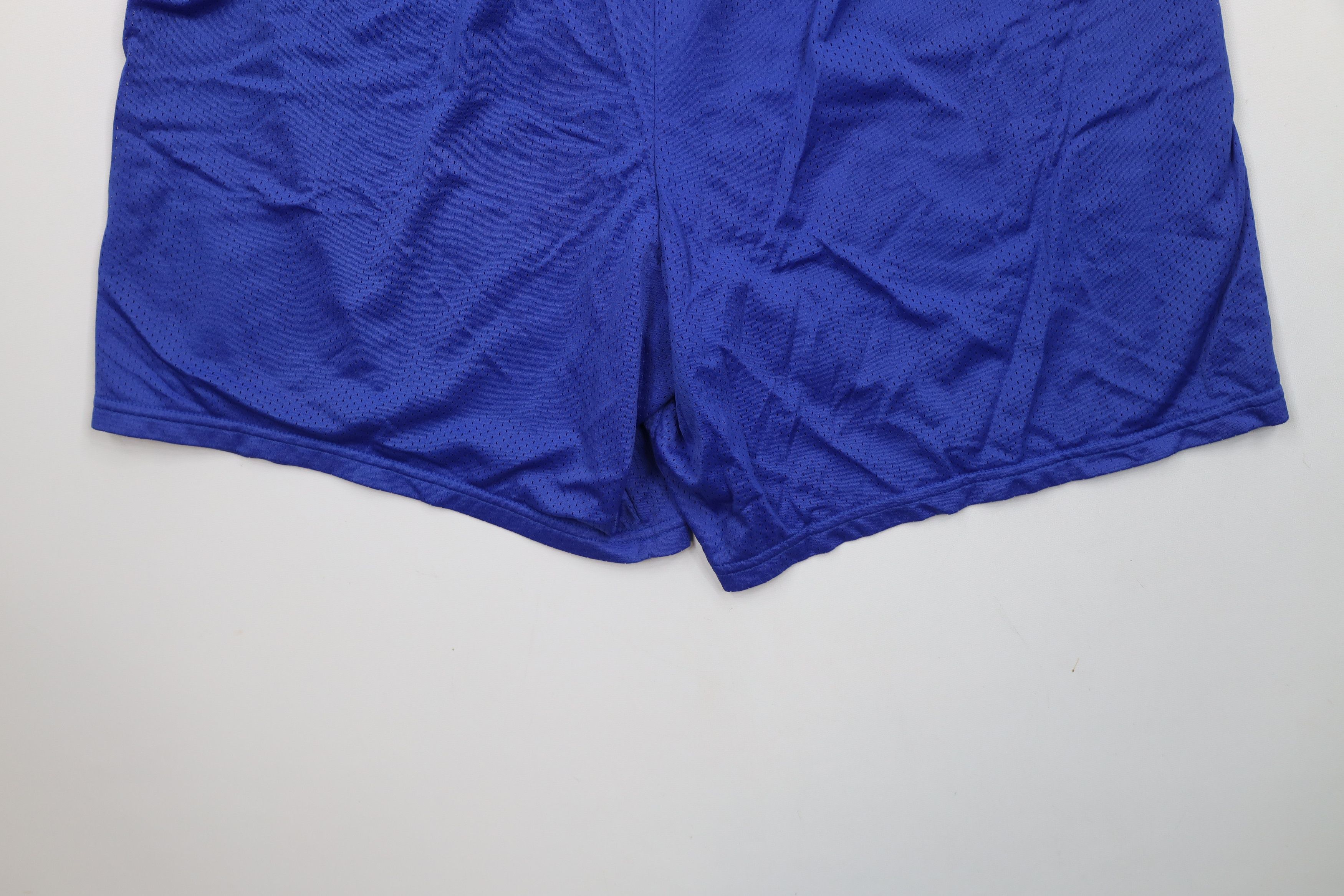 Nike × Vintage Vintage Y2K Nike Swoosh Above Knee Mesh Shorts Royal Blue Size US 36 / EU 52 - 12 Thumbnail