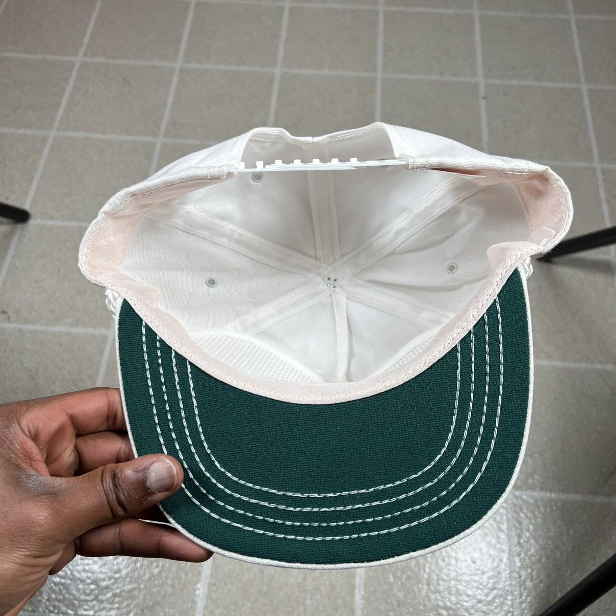 Vintage Pearl Harbor Snapback Hat Cap White WWII USS Arizona Patch Size ONE SIZE - 5 Thumbnail
