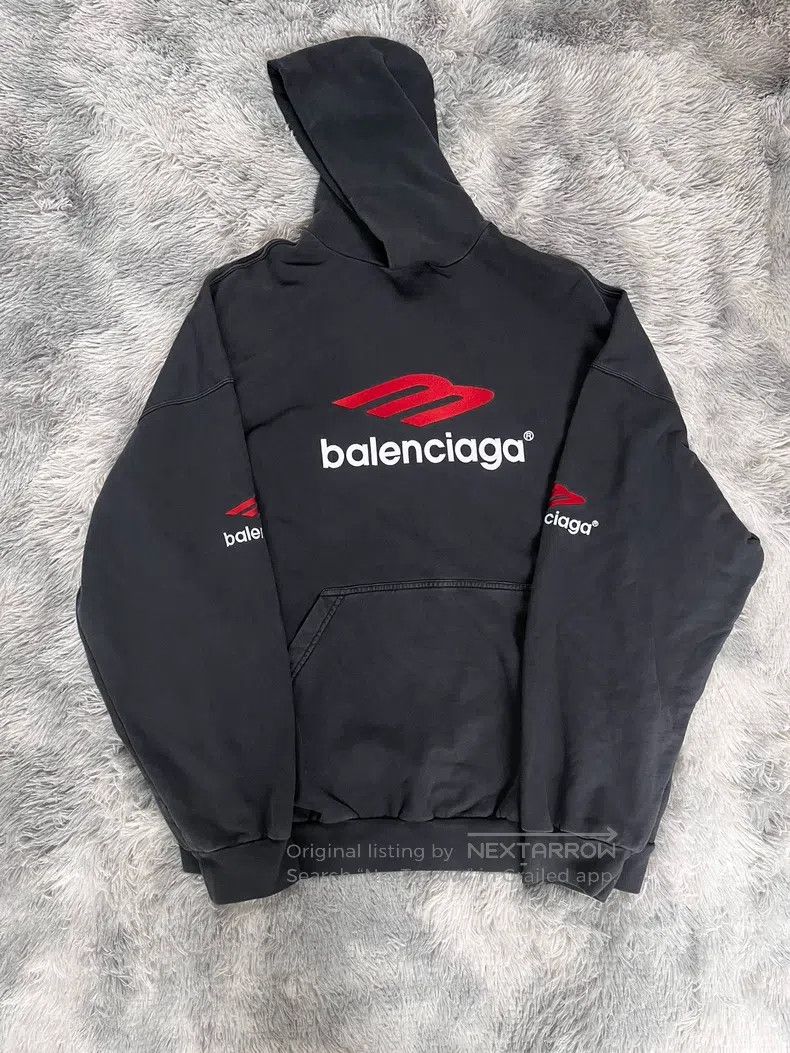 Balenciaga Balenciaga Racing 3B Embroidered Hooded Sweatshirt Jacket Size US L / EU 52-54 / 3 - 1 Thumbnail