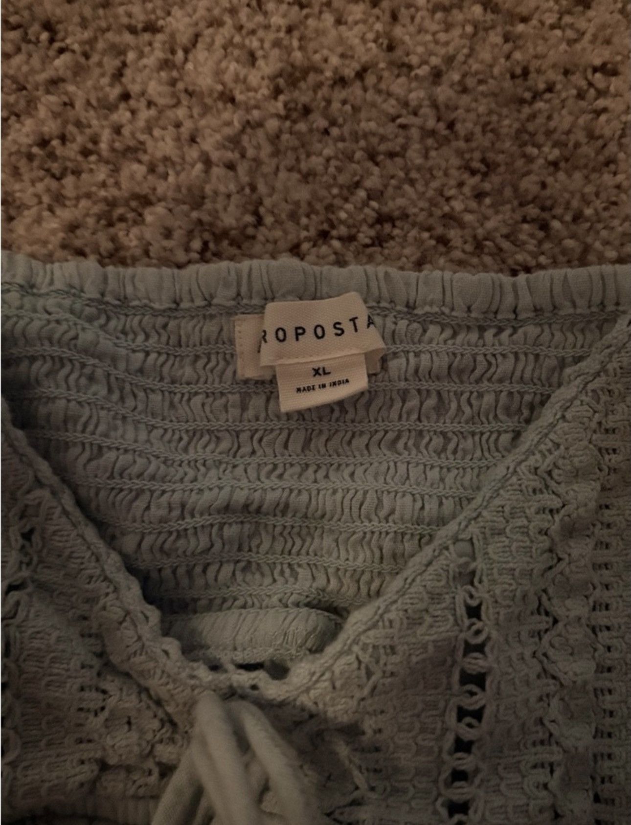 Aeropostale Aeropostale Pale Blue crochet tie front ruffle camisole Size XL / US 12-14 / IT 48-50 - 2 Thumbnail