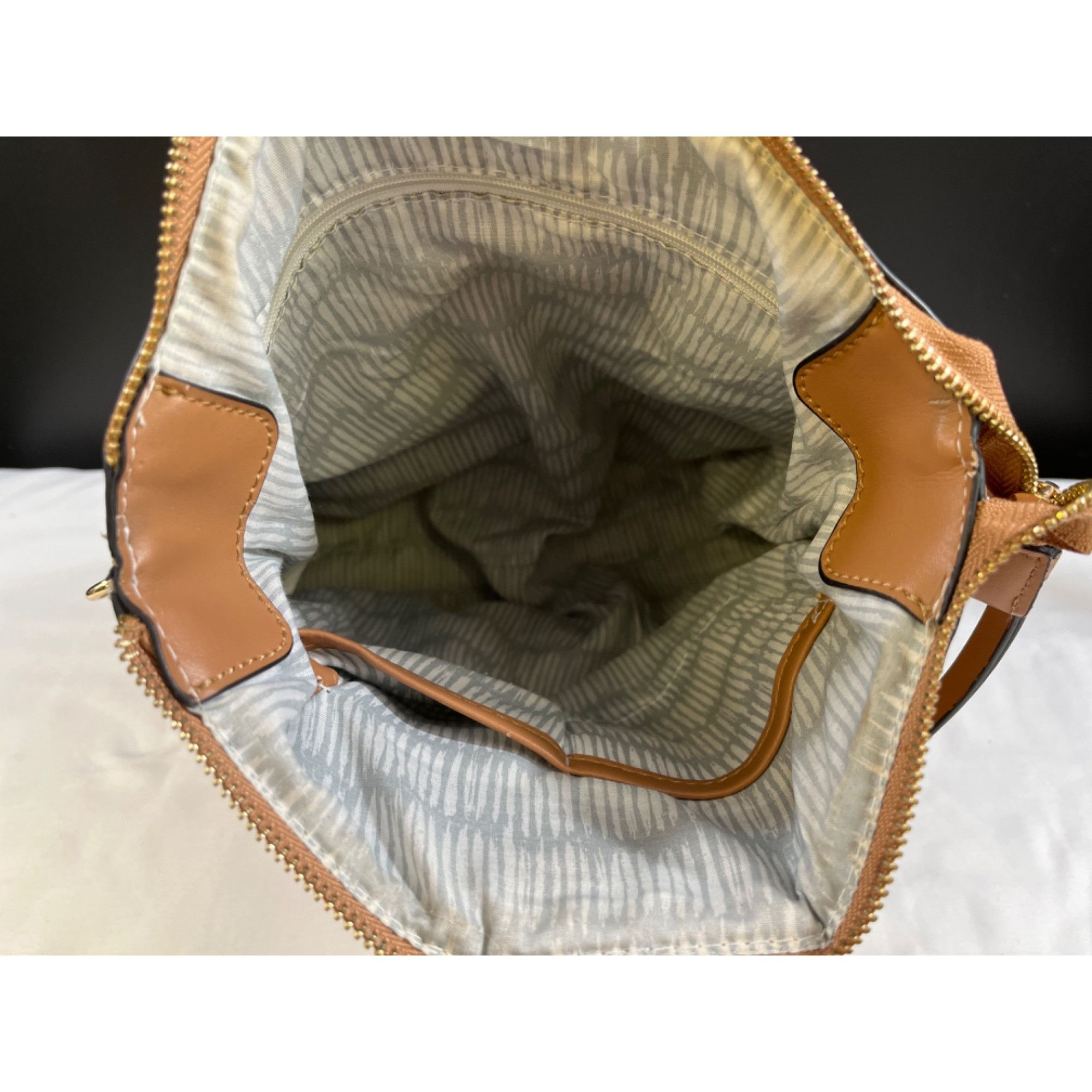 Other Vintage Womens Tan 3 Way Convertible Bag SKU 6408 Size ONE SIZE - 4 Thumbnail