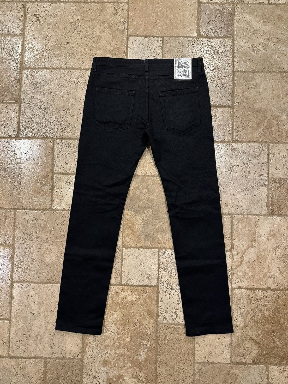 Raf Simons Raf Simmons SS19 Modello TR NSF RM RS Black Denim Red Stripe Size US 34 / EU 50 - 2 Thumbnail