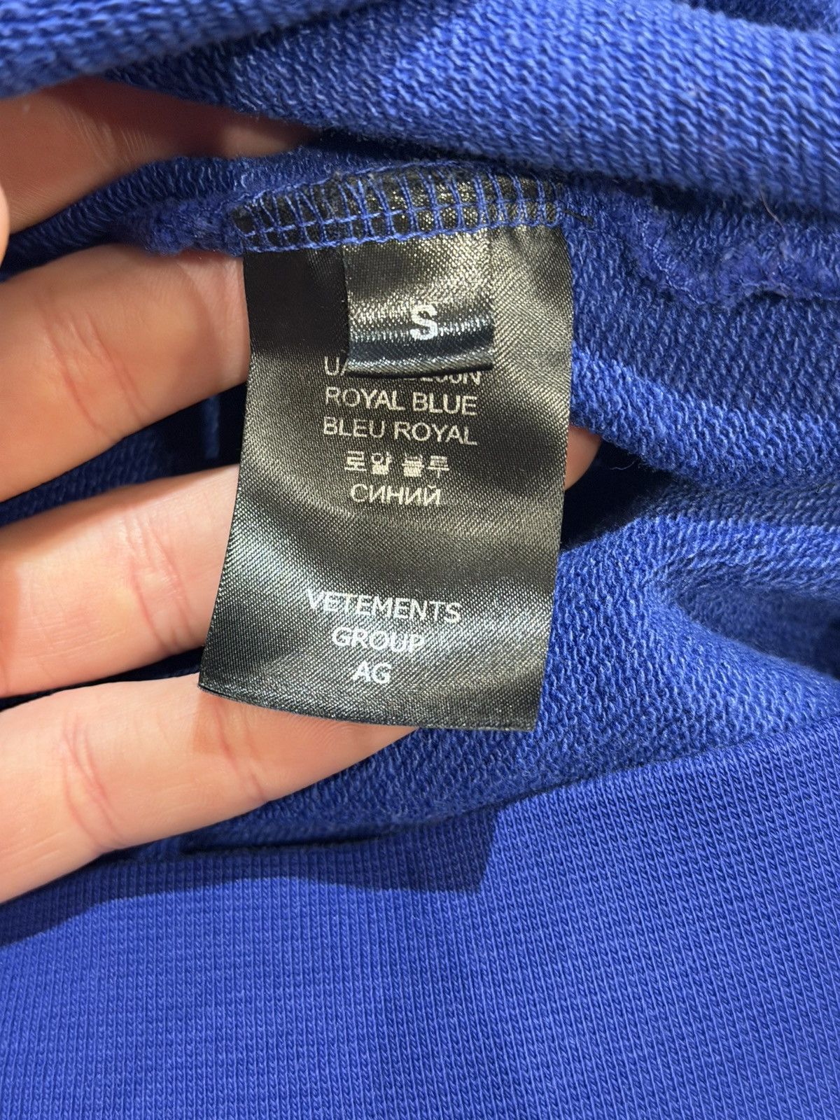 Vetements VETEMENTS Logo Hoodie - Blue Size US S / EU 44-46 / 1 - 3 Thumbnail