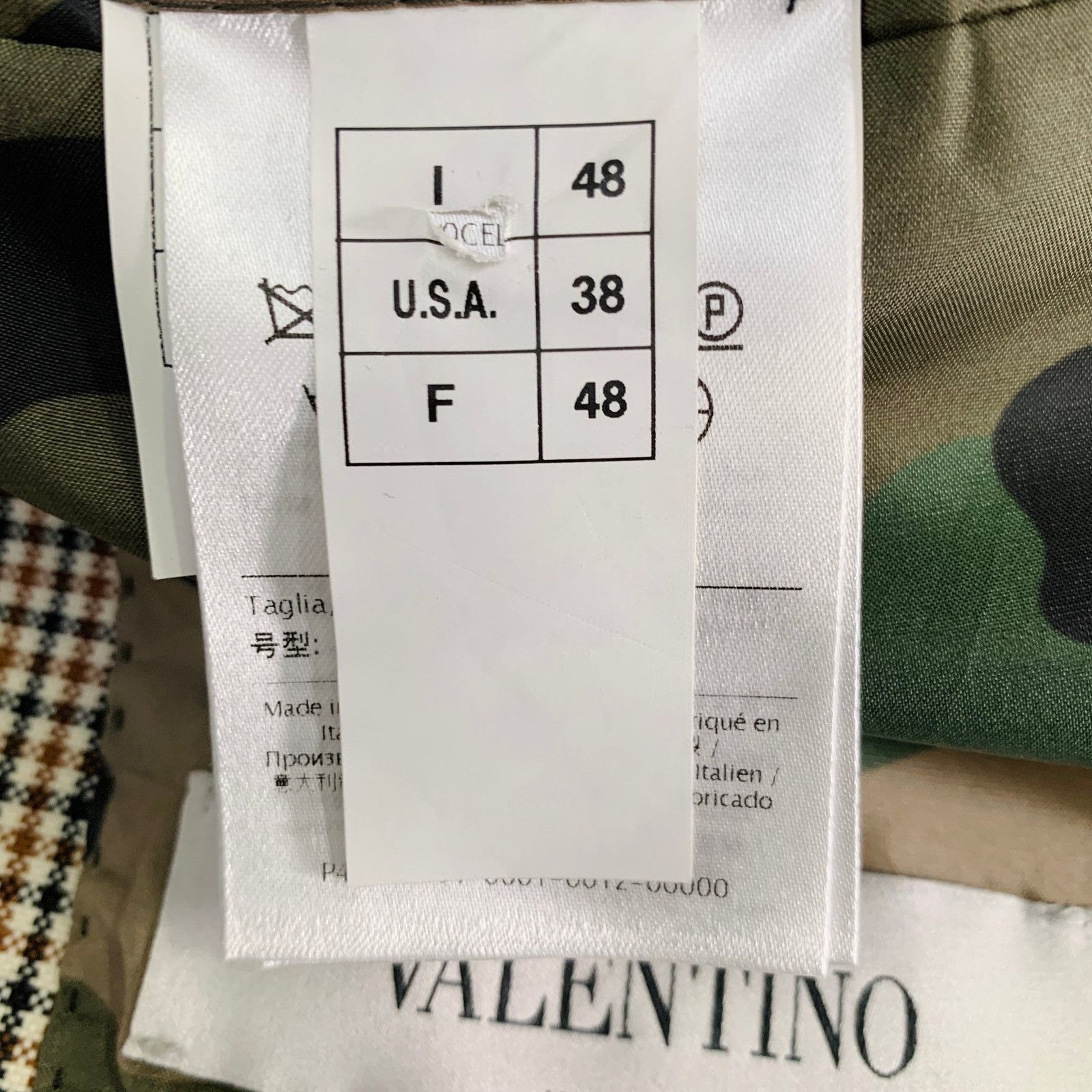 Valentino Size 38 Tan Black White Plaid Wool Notch Lapel Suit Size 38R - 11 Thumbnail