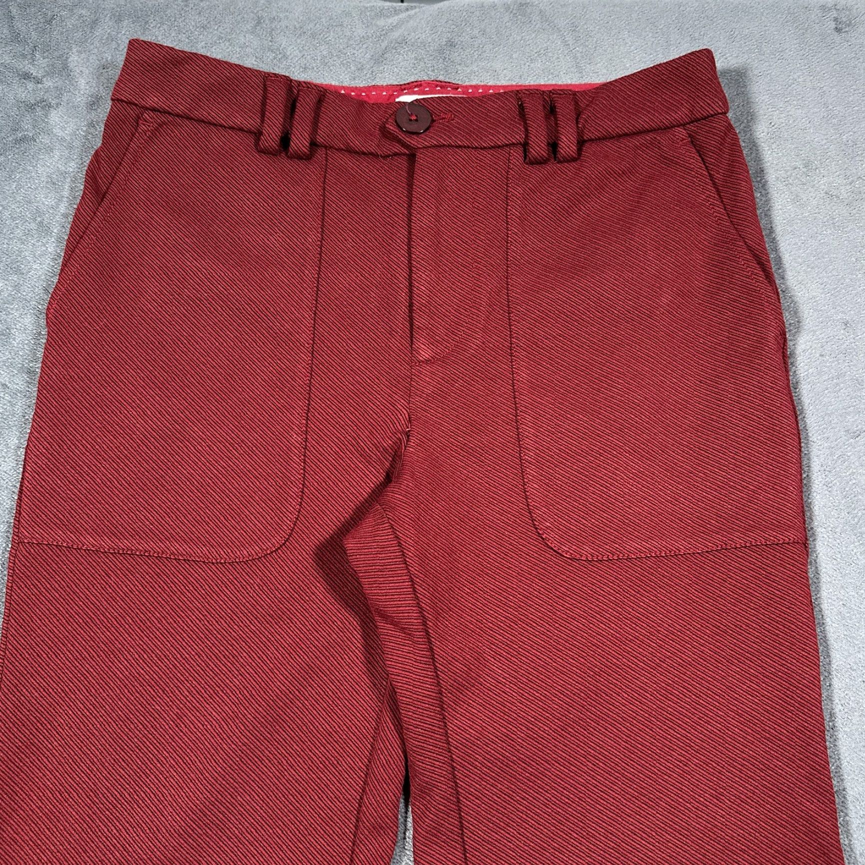 Anthropologie VINTAGE Anthropologie Women's Pants Dress Pants Wide-Leg High Rise Stretch Red Size 2 Casual Workwear Size 26" / US 2 / IT 38 - 2 Thumbnail