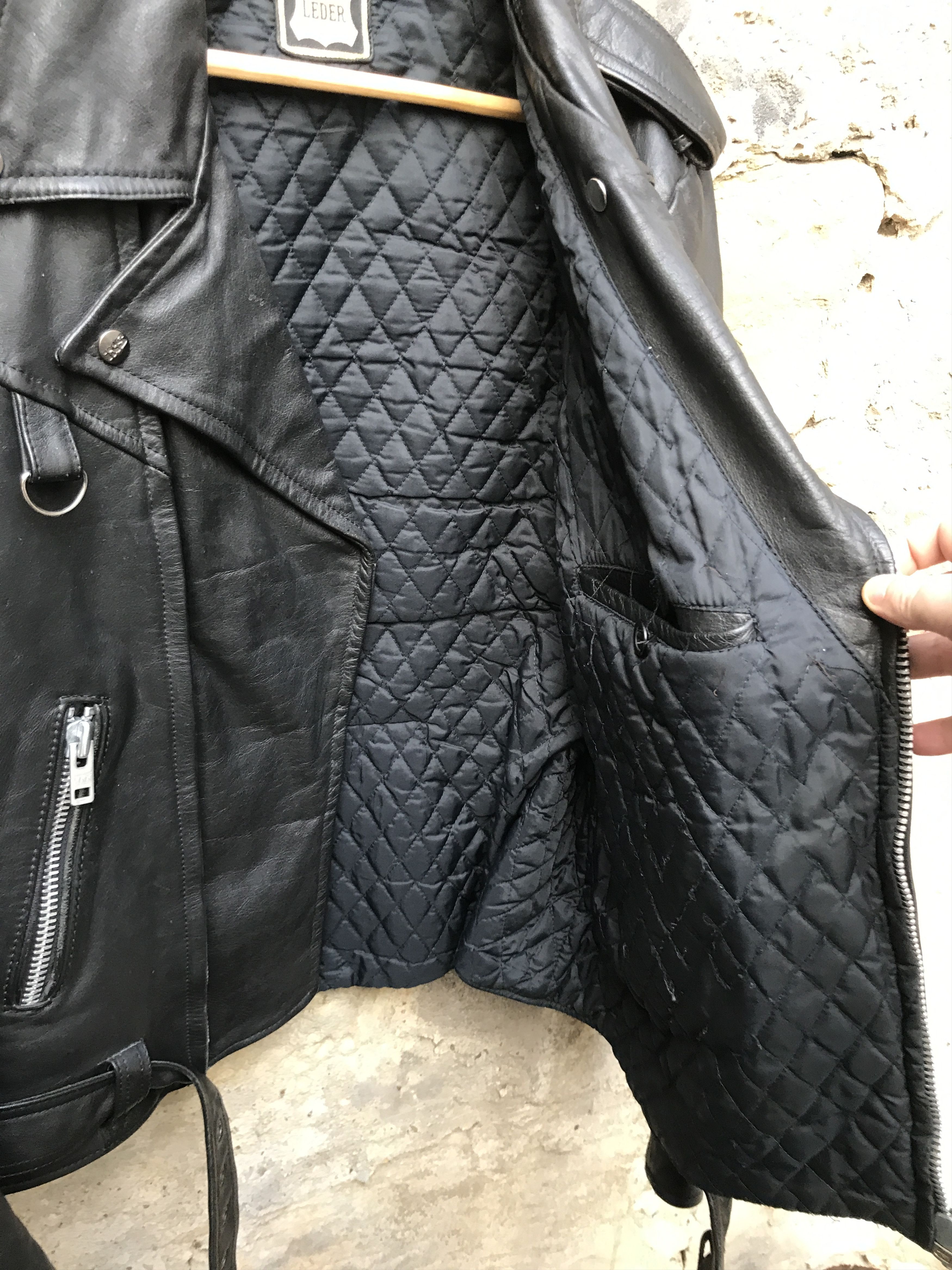 Vintage 80s Leather Biker Jacket Jofama Janbell Petroff Type