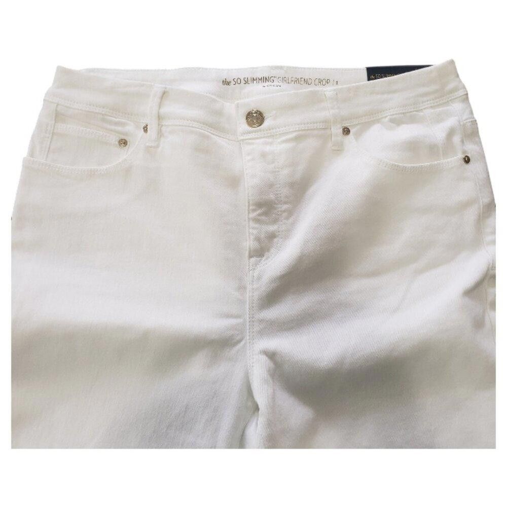 Chicos CT1493 Chico's NWT White So Slimming Girlfriend Crop Jean 8M Size 30" / US 8 / IT 44 - 2 Thumbnail