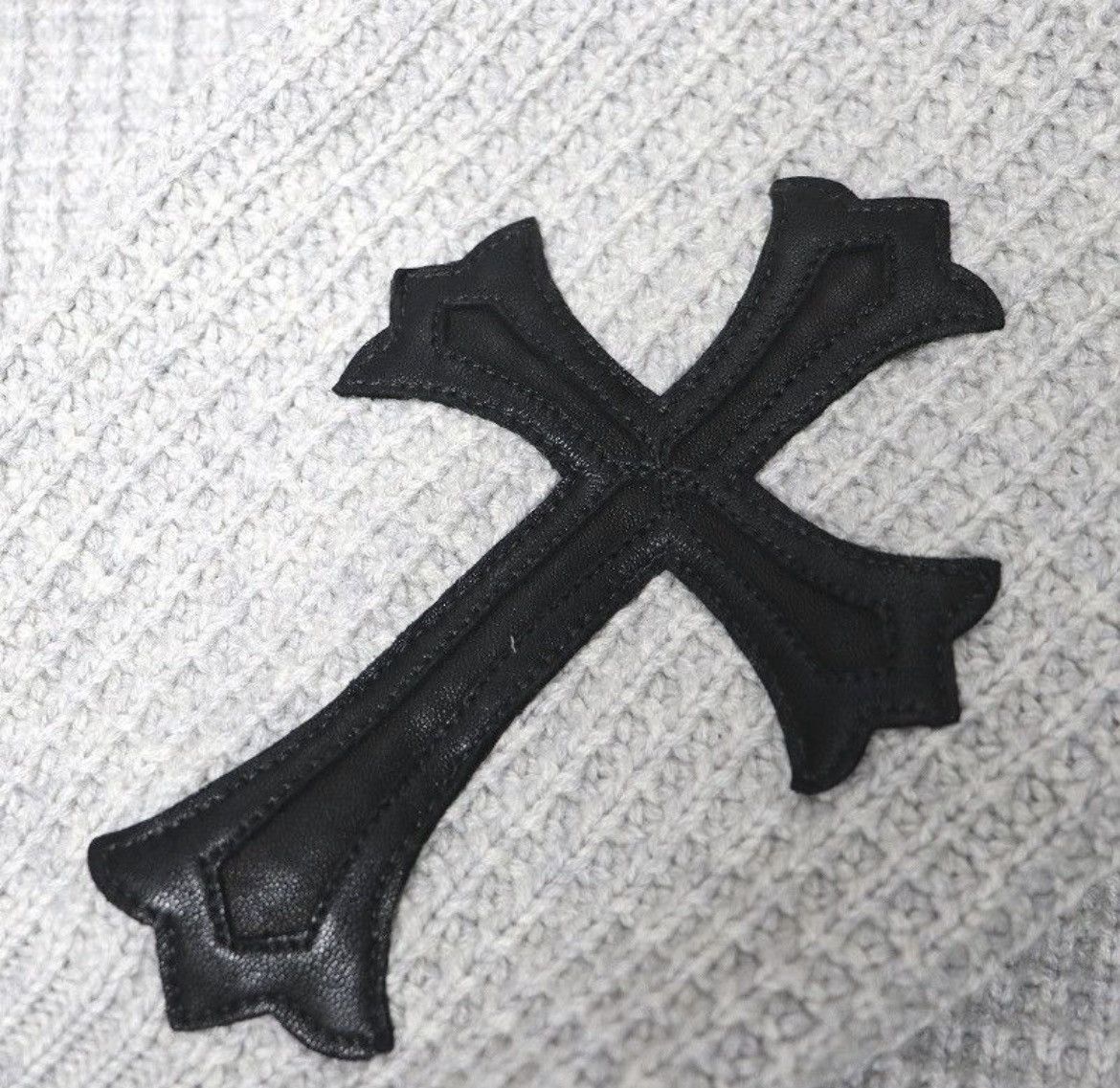 Chrome Hearts Chrome Hearts Cashmere Cross Patch Waffle Knit Sweater Size US L / EU 52-54 / 3 - 4 Thumbnail
